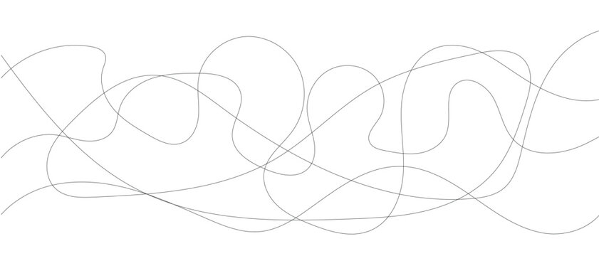 Squiggle line design element. Wavy wiggle stripe pattern collection. Curved single line. 