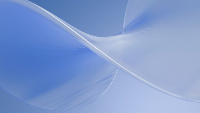 soft blue serenity 3D object illustration background