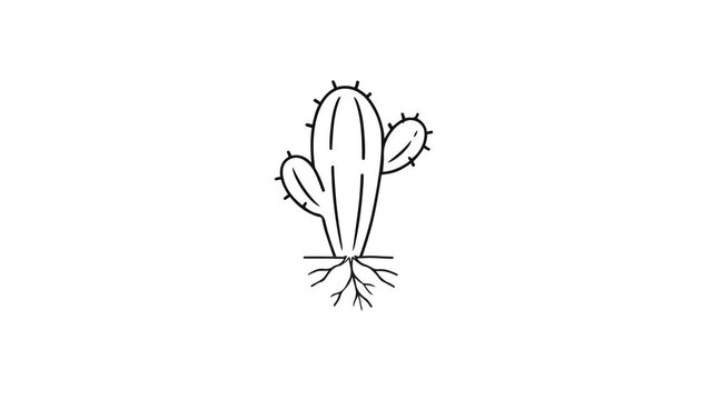 Cactus icon flat design visual video animation suitable to your brand, nature icon, cactus icon, display, advertise, eco, environment, marketing, cactus day, and more