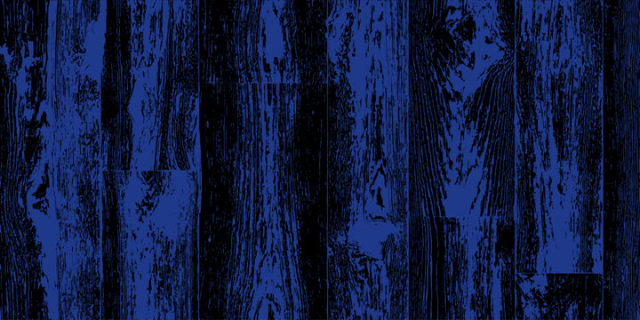 Old blue wood texture background with weathered wooden planks, grunge rough surface, vintage aged pattern and natural timber design