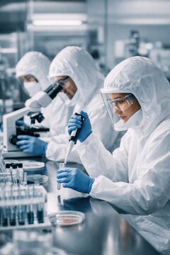 Scientists conducting laboratory research.