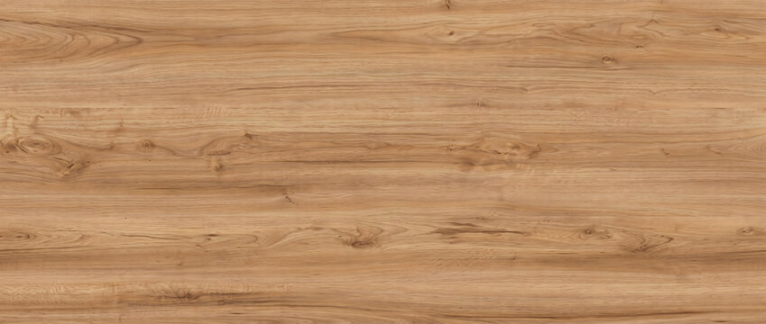 Background light brown wooden board shows realistic oak texture with natural grain and knot details
