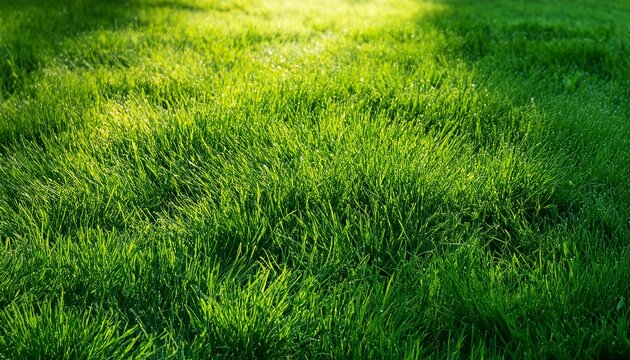 fresh green lawn close up with free space natural green grass background green lawn pattern textured background