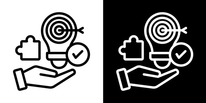 Talent Development  Icon Set White Line Style Collection