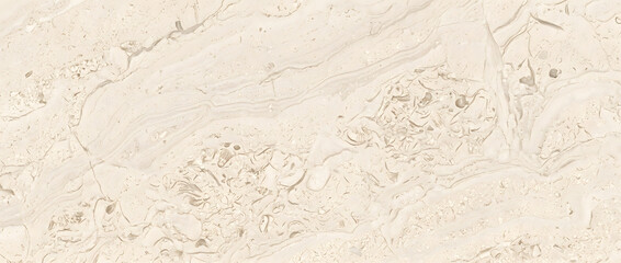 Marble backdrop displays a luxury beige travertine texture filled with organic fossils and natural veins © MDAzizur