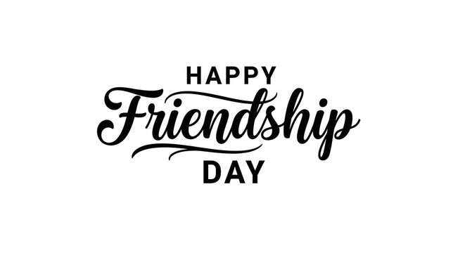Celebrating international friendship day elegant typography design for social media cards and promotional materials