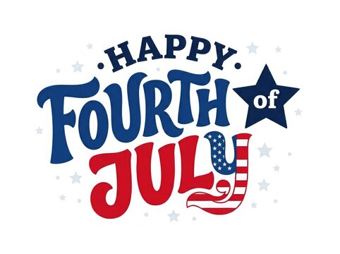 Happy fourth of july american celebration greeting