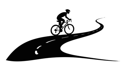 Cyclist riding bicycle on road © Devili