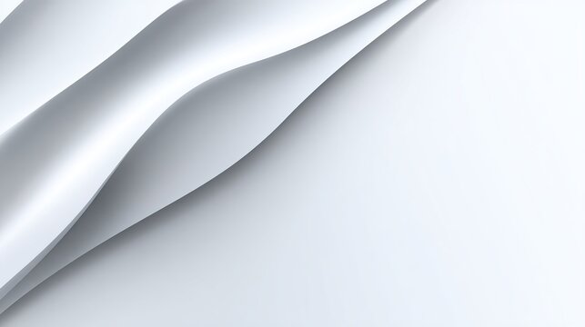 Smooth White Curves: Abstract flowing lines create a serene and modern backdrop, with soft shadows and subtle highlights that evoke a sense of calm and sophistication.