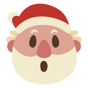 Surprise santa claus face emoticon 57