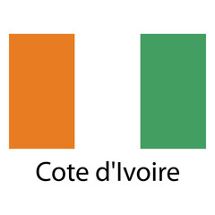 Fototapeta na wymiar Cote d'ivoire national flag