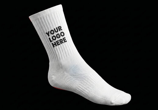 Sock Footwear Logo Complete Design Mockup