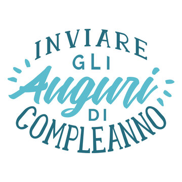 Inviari gli auguri di compleanno lettering
