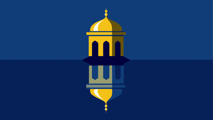 Golden dome reflected on blue surface art © ruposhi
