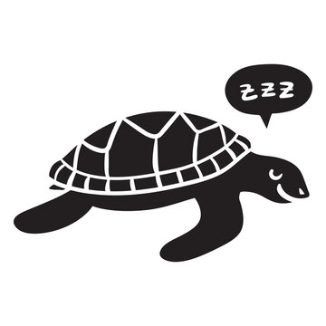 Sleeping sea turtle