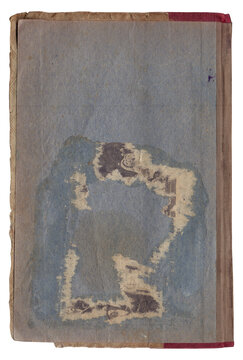Vintage background of old ancient torn paper texture isolated