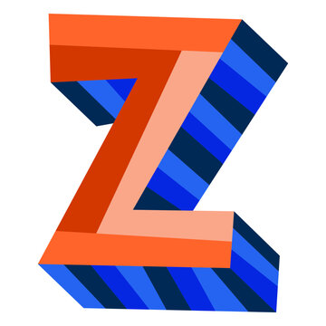 Colorful 3d letter z