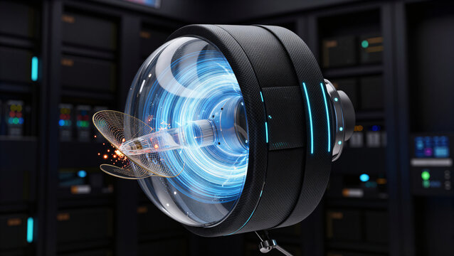 Futuristisches Ger&auml;t mit Energiekern