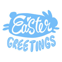 Easter greetings quote badge © Vexels