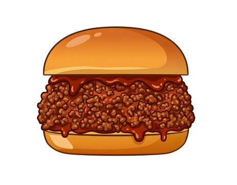 Traditional american Sloppy Joe sandwich vector