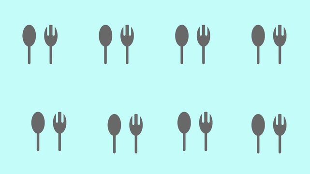 Cutlery Pattern Loop Animation