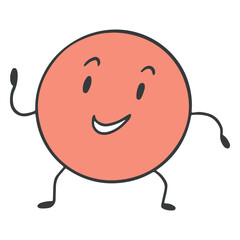 Simple planet cartoon character © Vexels