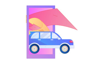 Buy insurance for car flat character vector concept operation illustration  © Lyn Lee