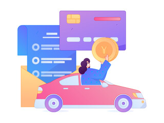 Buy insurance for car flat character vector concept operation illustration  © Lyn Lee