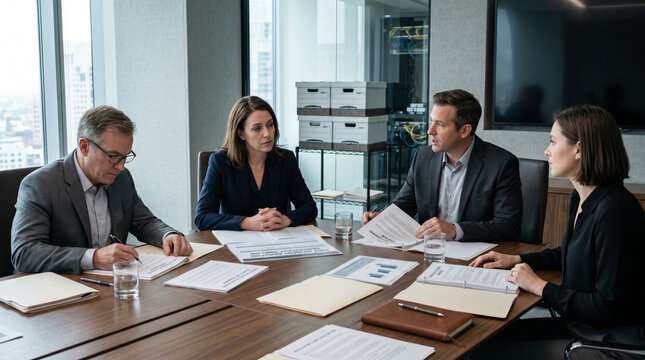 Executive debrief after cyber incident with recovery timeline documents