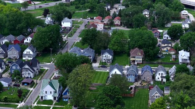 Toledo, Ohio residential urban homes neighborhoods and streets just outside of downtown