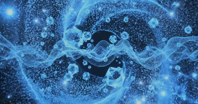 Futuristic digital blue abstract background.