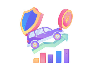 Buy insurance for car flat character vector concept operation illustration  © Lyn Lee