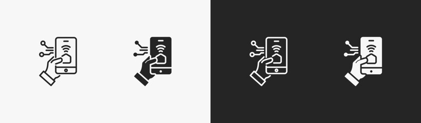Set of smart home icon in black and white collection © Rizqi Setya