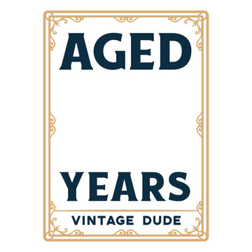 Aged years vintage dude logo