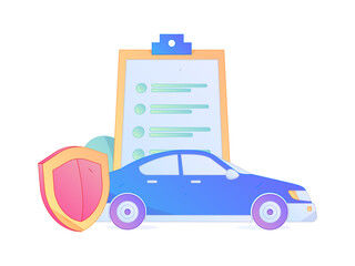 Buy insurance for car flat character vector concept operation illustration  © Lyn Lee