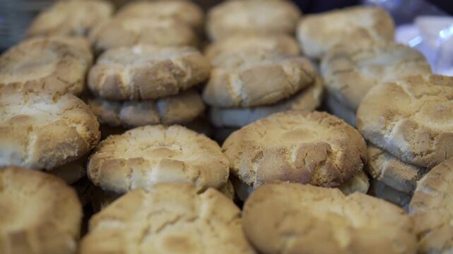 Freshly baked cookies displayed for tasting event