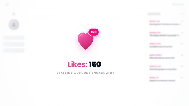 Social Media Account Engagement Likes Counter