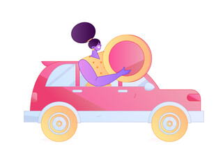 Buy insurance for car flat character vector concept operation illustration  © Lyn Lee