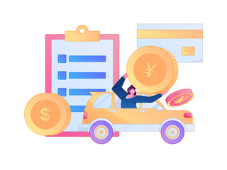 Buy insurance for car flat character vector concept operation illustration  © Lyn Lee