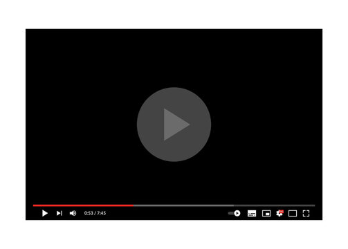 video multimedia player mockup template design for web	

