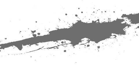 Fototapeta premium A minimalist black ink brush stroke sweeping in a smooth arc, with textured edges and fading bristle marks on a clean white texture background vector. 