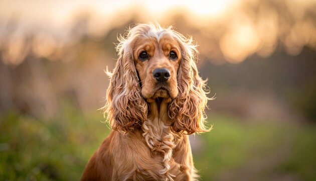 Brown dog with floppy ears, outdoors