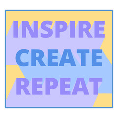 Fototapeta premium Inspire artist quote