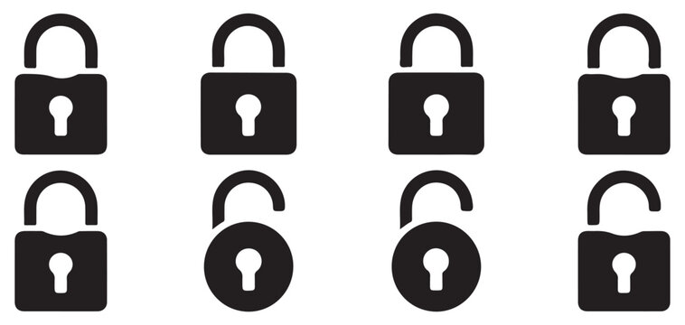 High security padlock icons for professional protection vector illustration eps 10