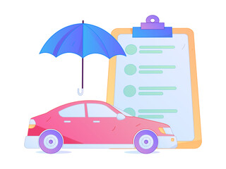 Buy insurance for car flat character vector concept operation illustration  © Lyn Lee