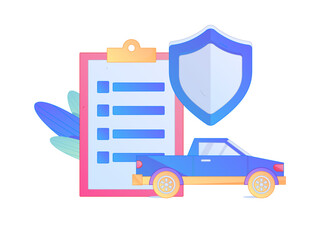 Buy insurance for car flat character vector concept operation illustration  © Lyn Lee