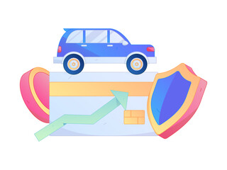 Buy insurance for car flat character vector concept operation illustration  © Lyn Lee