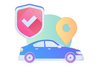 Buy insurance for car flat character vector concept operation illustration  © Lyn Lee