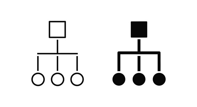 Simple family tree diagrams with circles and squares
