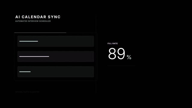 Artificial intelligence calendar synchronization progress animation